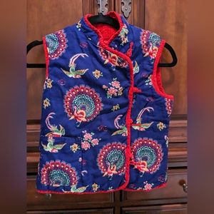 🎊 Unique reversable vintage, Chinawear quilted vest 🎊
